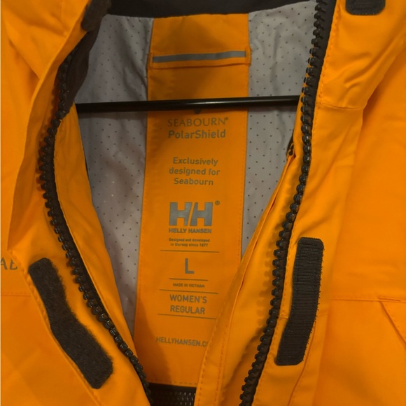 Helly Hansen Seabourn Expedition Jacket PolarShield Ski Parka Orange Sz L - Picture 3 of 3